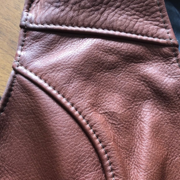 Kerr 100% Leather Brown Vest - Picture 3 of 7